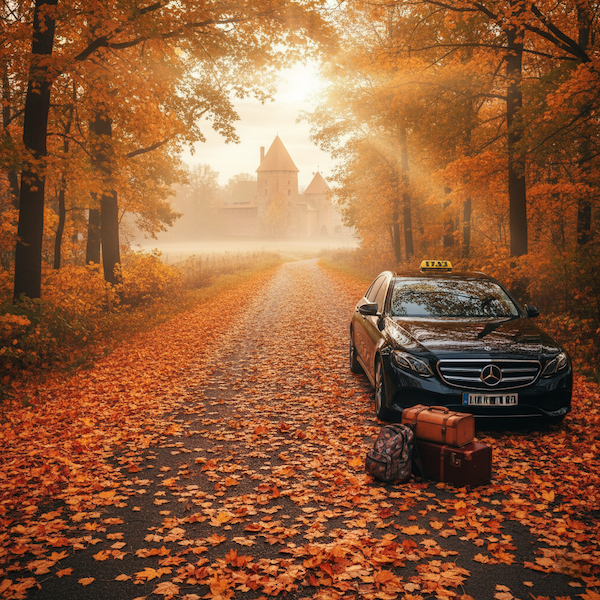 Taksometrs gleznainā Latvijas pilsētā Siguldā